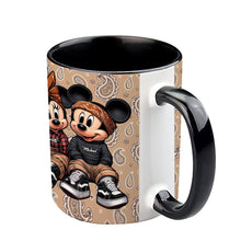 Load image into Gallery viewer, Personalized Mouse Couple Accent Mug Custom Name Gift for Anniversary