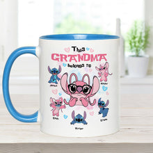 Load image into Gallery viewer, Personalized Accent Mug This Grandma Belongs To Custom Name Gift