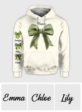 Load image into Gallery viewer, Personalized Mama Christmas All Over Shirt Custom Family Gift