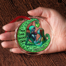 Load image into Gallery viewer, Personalized True Love Never Dies Glass Ornament Christmas Gift