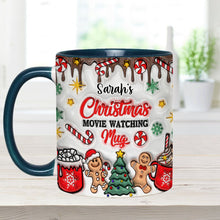 Load image into Gallery viewer, Personalized Christmas Movie Watching Mug Custom Name Gift