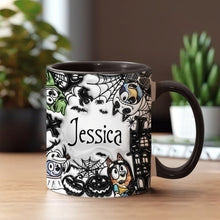 Load image into Gallery viewer, Personalized Nightmare Accent Mug Custom Name Gift for Halloween