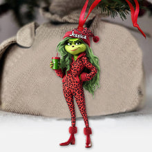 Load image into Gallery viewer, Personalized Grinch Lady Christmas Ornament Custom Gift