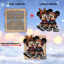 Load image into Gallery viewer, Personalized 2-Layered Wood Sign Custom Name Couples Gift