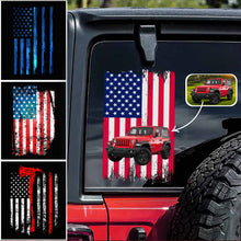 Load image into Gallery viewer, Personalized American Flag Car Decal Die Cut Custom Design