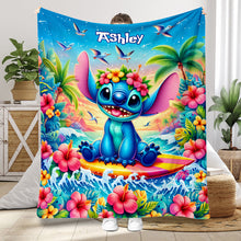 Load image into Gallery viewer, Personalized Hawaii Ohana Blanket Custom Name Gift
