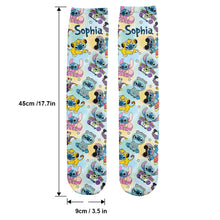Load image into Gallery viewer, Personalized Cute Monsters Socks Custom Name Gift for Kids