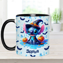 Load image into Gallery viewer, Personalized Halloween Ohana Accent Mug with Custom Name