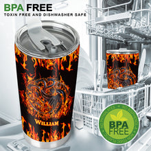 Load image into Gallery viewer, Personalized Game of Thrones Fire And Blood Tumbler Custom Name Drinkware Gift