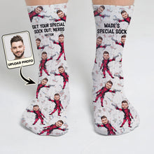 Load image into Gallery viewer, Personalized Funny Socks Custom Face Gift for Nerds