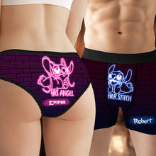 Load image into Gallery viewer, Personalized Lace Border Briefs & Boxer Shorts Set for Couples