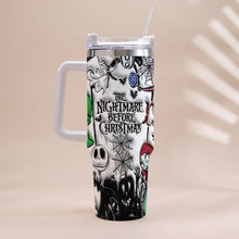 Load image into Gallery viewer, Personalized Nightmare Tumbler with Handle Custom Name Gift