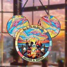 Load image into Gallery viewer, Personalized Mouse Hanging Suncatcher Ornament Custom Gift for Couples