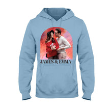 Load image into Gallery viewer, Personalized Couple T-shirt & Hoodie Custom Names Gift for Valentine’s Day