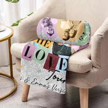 Load image into Gallery viewer, Personalized Photo Couple Blanket Unique Gift for Anniversary