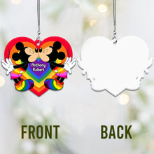 Load image into Gallery viewer, Personalized Car Ornament Love Is Love LGBT Rainbow Gift