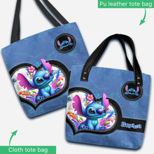 Load image into Gallery viewer, Personalized Blue Ohana Tote Bag Custom Name Gift for Mom
