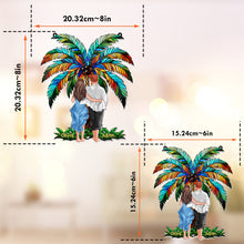 Load image into Gallery viewer, Personalized Couple Suncatcher Ornament Custom Name Gift Under Palm Tree