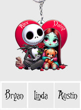 Load image into Gallery viewer, Personalized Nightmare Keychain Custom Name Gift for Couple