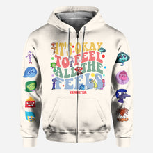 Load image into Gallery viewer, Personalized All Over Shirt for Kids - It's Ok to Feel All the Feels Gift Idea