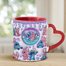Load image into Gallery viewer, Personalized Heart Handle Mug Ohana Means Family Gift