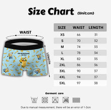 Load image into Gallery viewer, Personalized Men's Boxer Briefs with Fun Minion Design for Recreational Use