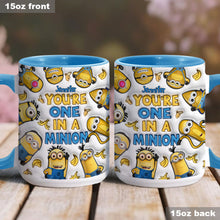 Load image into Gallery viewer, Personalized Minion Accent Mug Custom Name Gift for Birthday