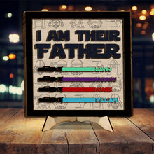 Load image into Gallery viewer, Personalized 2 Layered Wood Plaque I Am Their Father Gift for Dad