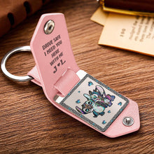 Load image into Gallery viewer, Personalized Ohana Leather Photo Keychain Gift for Couple