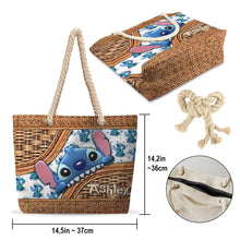 Load image into Gallery viewer, Personalized Canvas Beach Bag with Custom Design for Beach Day