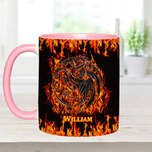 Load image into Gallery viewer, Personalized Fire & Blood Game Accent Mug Custom Name Gift