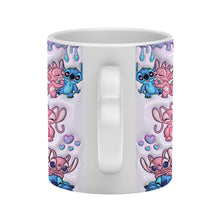 Load image into Gallery viewer, Personalized Heart Handle Mug Ohana Means Family Gift