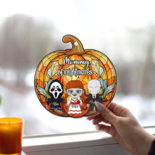 Load image into Gallery viewer, Personalized Pumpkin Suncatcher Ornament for Mom | Unique Home Decor