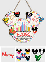 Load image into Gallery viewer, Personalized Mickey Mouse Shaped Wood Sign for Grandkids Welcome Home Decor
