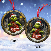 Load image into Gallery viewer, Personalized Grinch Christmas Ornament Custom Name Gift