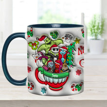 Load image into Gallery viewer, Personalized Merry Grinchmas Accent Mug with Custom Name for Holiday Gifts