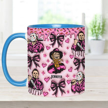 Load image into Gallery viewer, Personalized Pink Halloween Accent Mug with Custom Name
