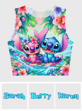 Load image into Gallery viewer, Personalized Ohana Crop Tank Top Custom Name for Women