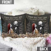 Load image into Gallery viewer, Personalized Nightmare Throw Pillow Custom Name Gift for Couples