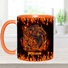 Load image into Gallery viewer, Personalized Fire & Blood Game Accent Mug Custom Name Gift