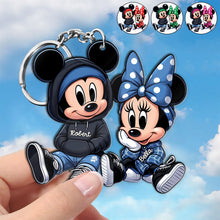Load image into Gallery viewer, Personalized Chicano Mouse Keychain Custom Name Gift