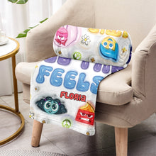 Load image into Gallery viewer, Personalized Flannel Blanket 'It's Okay To Feel All The Feels' Gift for Birthday Graduation