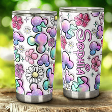 Load image into Gallery viewer, Personalized Tumbler with Puffy Mouse Ears Design Gift Idea