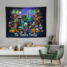 Load image into Gallery viewer, Personalized Halloween Mouse Wall Tapestry Custom Family Name Decor