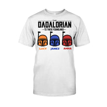 Load image into Gallery viewer, Personalized Dadalorian T-Shirt & Hoodie Gift for Dad | Custom Family Names