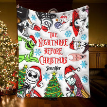 Load image into Gallery viewer, Personalized Nightmare Before Christmas Blanket Gift for Mom