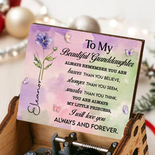 Load image into Gallery viewer, Personalized Wooden Music Box Custom Butterfly Design Gift for Granddaughter
