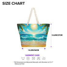 Load image into Gallery viewer, Personalized Highland Cow Denim Beach Bag Custom Name Gift for Farmer