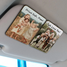 Load image into Gallery viewer, Personalized Photo Car Visor Clip Custom Gift for Dad
