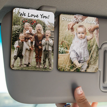 Load image into Gallery viewer, Personalized Photo Car Visor Clip Custom Gift for Dad